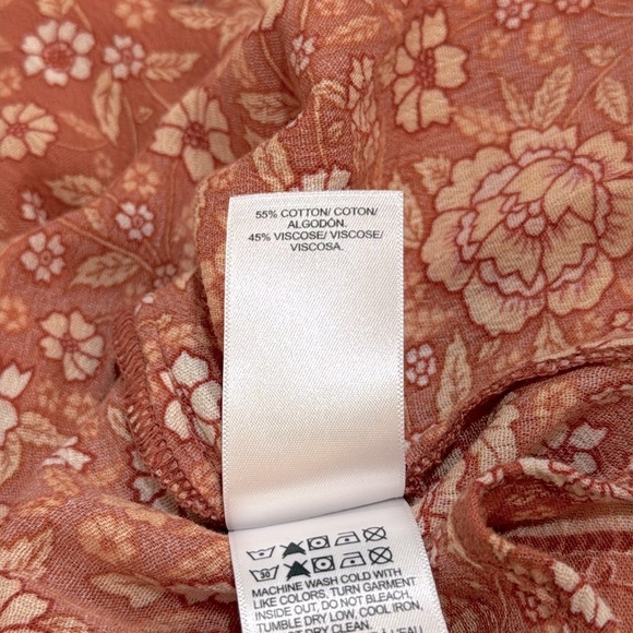 Lucky brand floral, long sleeve peasant top NWT - Picture 4 of 6